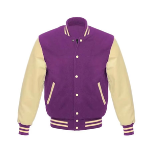Chaqueta universitaria de lona de algodón 100% de alta calidad para hombre con logotipo personalizado y moda de invierno bordada - Product Image 4