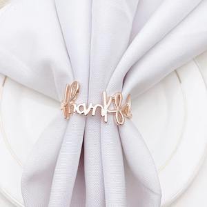 Servilletero de agradecimiento personalizado para Decoración de mesa de vacaciones, fiestas, bodas, eventos, Hotel, comedor, toque único - Product Image 1