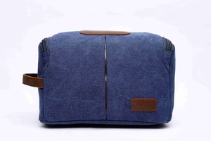 Stylish Leather Canvas Toiletry Bag <b>Men</b> Travel Wash <b>Grooming</b> Cosmetic Dopp <b>Kit</b> Shaving Organizer TDB-0102 - Product Image 6