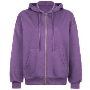 เสื้อฮู้ดซิปแบบเรียบง่าย ผ้าฟลีซคอตตอน 100% หนานุ่ม สวมใส่สบาย เหมาะสำหรับฤดูหนาวและฤดูใบไม้ผลิ  แบบ unisex  มีเชือกผูก  สำหรับผู้ชาย - Product Image 2