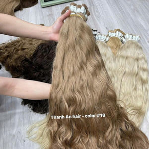 Extensiones de Cabello Natural Vietnamita de Lujo, Ondulado, Cabello Humano Virgen para Trenzas, Suave y Sedoso, Cabello Natural en Bruto - Product Image 1