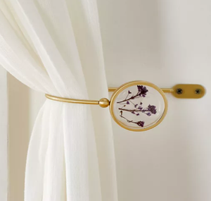 Rèm kim loại mộc mạc buộc lại móc với một thiết kế hoa nhỏ để trang trí cửa sổ thanh lịch có sẵn với giá bán buôn - Product Image 3