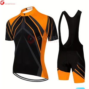 Nouveaux ensembles d'uniformes de cyclisme pour hommes, design tendance, logo personnalisé, taille plus, haute qualité, 100% polyester - Product Image 1