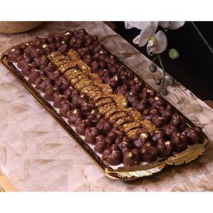 Plateau de service à chocolat design vintage Plateau de service en métal doré de la meilleure qualité Porte-desserts pour mariage et tout événement - Product Image 3