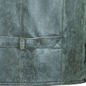 Gilet en cuir vestes moto véritable peau de vache motard fabriqué au Pakistan élégant gilet en cuir respirant pour la vente en ligne - Product Image 2