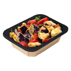 กล่องอาหารกระดาษคราฟท์สีดำ OSQ OCTOBOX 400 สำหรับขายส่ง กล่องอาหารกันน้ำมันสำหรับอาหารกลางวัน กล่องอาหารแบบนำกลับบ้าน พร้อมโลโก้สั่งทำได้ กล่องอาหารอเนกประสงค์ - Product Image 1