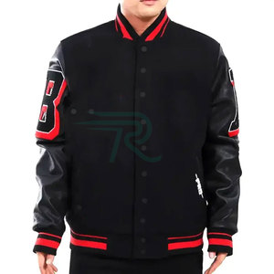เสื้อแจ็คเก็ตฤดูหนาวสำหรับผู้ชาย Razorts International รุ่น High Street ผ้าเคลือบโพลีเอสเตอร์ผสมคอตตอนถัก ทรงกระดุมแถวเดียว คอตั้ง กันลม - Product Image 2