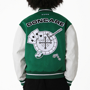 Veste d'université d'hiver de haute qualité pour hommes en chenille de coton/polaire taille personnalisée vente en gros - Product Image 1