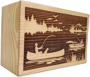 Decorative <b>Urns</b> Antique Human <b>Urn</b> Printed Engraving Design| Unique Tree For Memory Ashes Material Pine Wood <b>Large</b> Adult Box Gift - Product Image 4