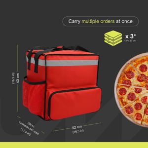 Sac à dos isotherme extensible en polyester pour la livraison de nourriture, imperméable et facile à transporter, grande capacité 20L - Product Image 3
