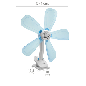 Ventilatore da tavolo con clip O/ 43 cm. - Product Image 2