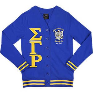 Hot <b>Sale</b> Sorority Zeta Phi Beta V-Neck <b>Towel</b> Embroidery & Patch Work Flexible Bottom Sweater Divine Nine Cardigans Paraphernalia - Product Image 6