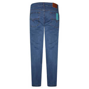 Pantalones vaqueros de mezclilla para hombre de alta calidad, tela de algodón lisa, ropa de moda informal, venta al por mayor, fabricante de proveedores OEM ODM - Product Image 3