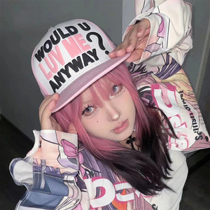 Sombreros de béisbol con bordado de letras impresas en bloque de color unisex diseñados para el individuo exigente Estas gorras inspiradas en el Hip Hop - Product Image 2