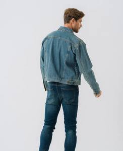 Vestes en jean en coton pour hommes Vêtements pour hommes Vestes et manteaux grande taille Veste en jean personnalisée de haute qualité pour hommes avec service assuré par les OEM - Product Image 5