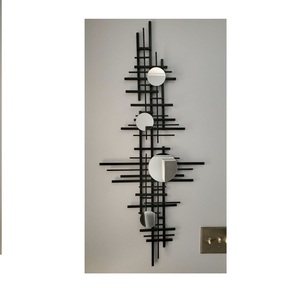 Grande décoration murale en métal, pièce décorative élégante pour salon, couloir, intérieur de maison - Product Image 3