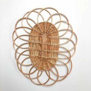 BEST SELLER ! Sous-plat en rotin de haute qualité, sous-plat en rotin en forme de fleur, décoration murale bohème, assiettes en rotin - Product Image 5