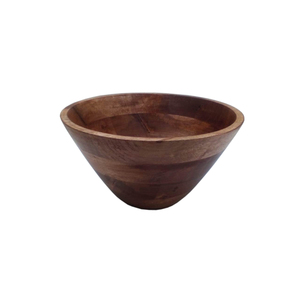 Cuenco para servir comida de forma redonda de madera de gran diseño, acabado Natural para cocina, mesa de comedor, cuencos para servir comida, hechos a mano a granel - Product Image 1