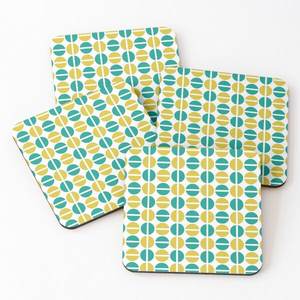 Bes Selling Wood Coaters Printed Tea <b>Cup</b> Drinking Serving Coasters 4 Pieces Set Home and Kitchen Hot Selling Coasters - Product Image 3