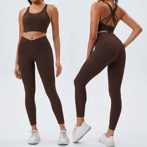 Vêtements de sport pour dames Gym Fitness Sports Workout Yoga Sets Clothes Suit Activewear Seamless Women Active Wear Yoga Sets - Product Image 1