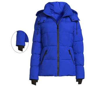 Abrigo acolchado de invierno de talla grande para mujer con capucha Chaqueta transpirable con diseño de nube - Product Image 5