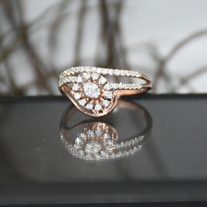 Anillo de Oro Sólido de 14K con Certificación VDS IGI, Diamante Natural con Corte Brillante, Joyería Fina Minimalista, Elegancia Diaria para Mujer, Boda - Product Image 2