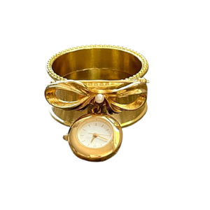 แหวนผ้าเช็ดปากคุณภาพสูงแหวนผ้าเช็ดปากสำหรับตกแต่งดีไซน์รูปนกแบบเรียบง่ายทำจากสเตนเลสสตีลชุบทอง - Product Image 2