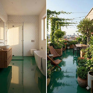 Revêtement liquide de construction imperméable en polyuréthane à changement de couleur personnalisé, écologique et à haute brillance Mixiang, méthode de brossage - Product Image 3