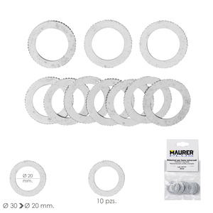 Adattatori/riduttori per dischi da taglio legno da 0/30 a 0/20 mm (Confezione da 10 pezzi) - Product Image 1
