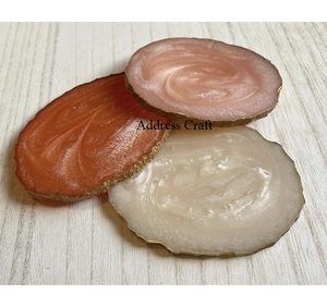 Posavasos decorativos de resina artística para té, almohadilla aislante de resina, posavasos personalizados para el hogar, Hotel, restaurante, Decoración de mesa, posavasos de resina - Product Image 2