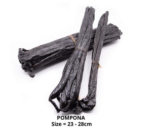 Fèves de vanille séchées Frenchy Pompona 23-28cm, entières, naturelles, de qualité supérieure, 100% Vanille Planifolia, 1Kg - Product Image 1