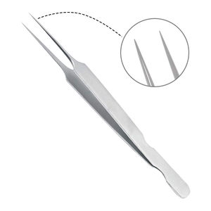 Pinzas de Punta desempolvada de diamante, pinzas de extensión de pestañas con agarre de diamante, punta recubierta, Etiqueta Privada - Product Image 5