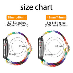 Coolyep <span class=keywords><strong>Bracelet</strong></span> tressé élastique 38mm 40mm 49mm <span class=keywords><strong>Bracelet</strong></span> de montre intelligente pour <span class=keywords><strong>Apple</strong></span> <span class=keywords><strong>Watch</strong></span> Strap Nylon - Product Image 3