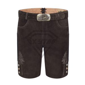 Hombres bávaro rodilla Lederhosen buen Material Pakistán hecho estilo único rodilla bávaro transpirable Lederhosen pantalones cortos para hombres - Product Image 4