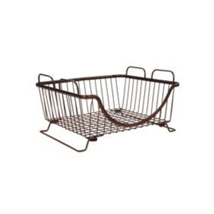 Vintage Metal Iron Wire Storage <b>Basket</b> <b>With</b> <b>Handle</b> Eco-Friendly Galvanized Finish Gathering Decorative Kitchen Organization - Product Image 3