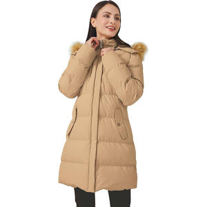 Veste matelassée d'hiver pour femmes, moderne et tendance, unie, respirante, en tissu tissé, coupe-vent, construction isolante - Product Image 6