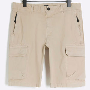 Pantalones cortos de verano para hombre, pantalones cortos sólidos básicos elásticos, pantalones cortos Cargo lavados transpirables para hombre en alta calidad, precio adecuado - Product Image 5