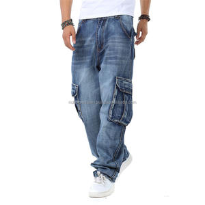 En's Streetwear Hip Hop Cargo Pantalones con múltiples bolsillos Pantalones bordados para hombres Servicio OEM disponible - Product Image 4