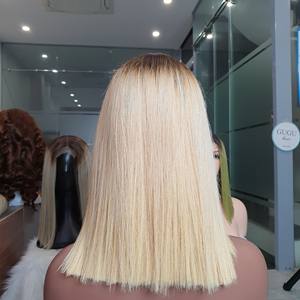 Bob <b>Wig</b> Closure <b>Wig</b> Vietnamese Raw Hair Bone Straight Ombre Blonde Human Hair Transparent Lace Closure 2x6 <b>Wigs</b> <b>for</b> <b>Black</b> <b>Women</b> - Product Image 4