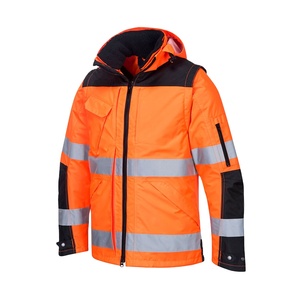 High Visibility Fluorescent Orange Reflective Jacket Hi Vis Construction Safety Jacket - Product Image 1