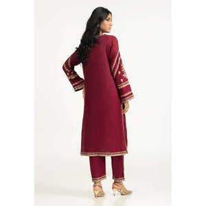 Ensemble de costume 3 pièces en viscose et soie brute brodée pour femme IPSTD-55258, élégant et stylé - Product Image 1