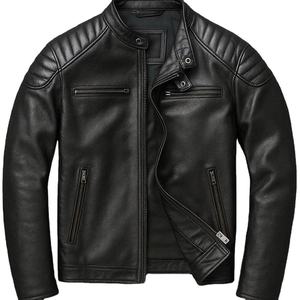 Chaqueta de Lona y Cuero para Hombre, Estilo Invernal, con Logotipo Personalizado en la Parte Delantera, Color y Talla Personalizables, Alta Calidad, Transpirable, Cuello Mao - Product Image 1