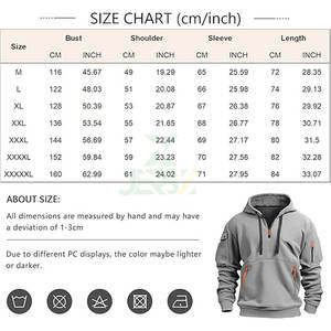 Tactical Hoodies Men Quarter Zip Pullover <b>Sweatshirt</b> Pockets <b>Vintage</b> Workout Style Lightweight <b>Sweatshirts</b> - Product Image 6
