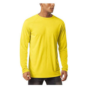 Camiseta Deportiva Casual para Hombre, Cuello en V, Manga Larga, Tejido Twill de Poliéster/Algodón, Transpirable, de Secado Rápido y Ecológica - Product Image 4