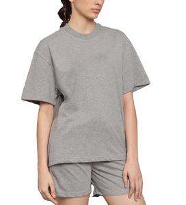 Ensemble de t-shirt et short pour femmes de haute qualité, 2 pièces, manches courtes, 100% coton, logo en dentelle imprimé à l'écran personnalisé, style streetwear hip-hop - Product Image 5