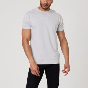 Camiseta lisa en blanco de alta calidad, camiseta con logotipo Digital informal con estampado de pantalla personalizado para hombre - Product Image 1