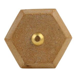 Boutons de tiroir hexagonaux en pierre marron de qualité supérieure, pour armoire, commode, porte de cuisine, quincaillerie, vente en gros, SFK-89 - Product Image 2