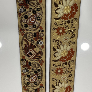 Prima de lujo hecho a mano Floral bordado Zari Jacquard borde encaje ajuste prendas hogar textil artesanías al por mayor OEM exportación alta - Product Image 2