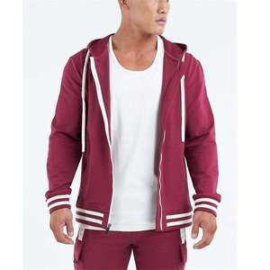 Sudaderas con capucha con cremallera para hombre en blanco liso con impresión en blanco de gran tamaño personalizado último diseño Personalización completa - Product Image 1