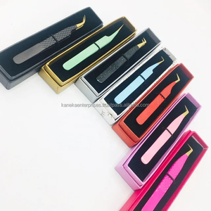 แหนบต่อขนตาปลายไฟเบอร์สแตนเลส ทนทาน ป้องกันไฟฟ้าสถิต รับทำโลโก้ สำหรับช่างต่อขนตาแบบวอลุ่ม 90 องศา - Product Image 4